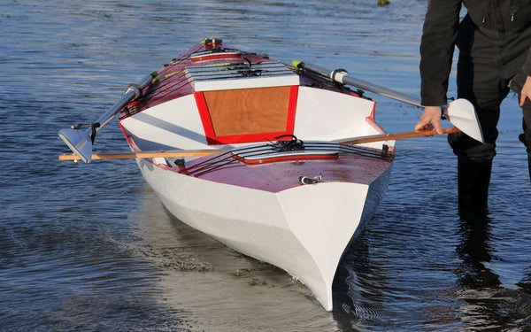 Rowboat with Sleeping Cabin Completed - RowCruiser - Angus 