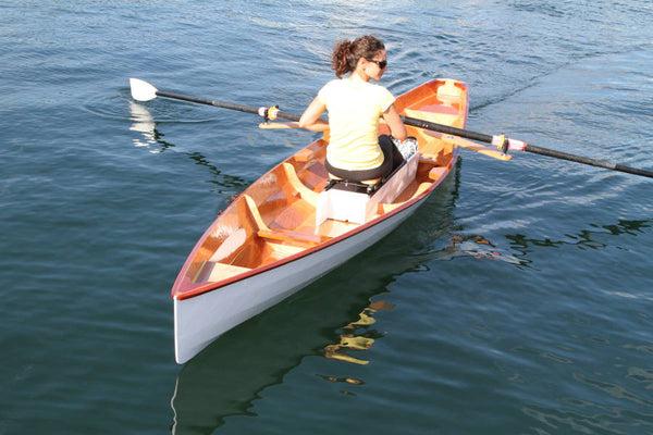 Classic Wooden Oxford Wherry Rowboat Built From a Kit 