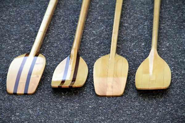 Hollow-Shaft Wooden Sculling Oars Built From a Kit - Angus 