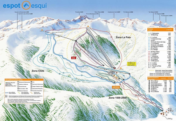 Plano Estación esquí Espot