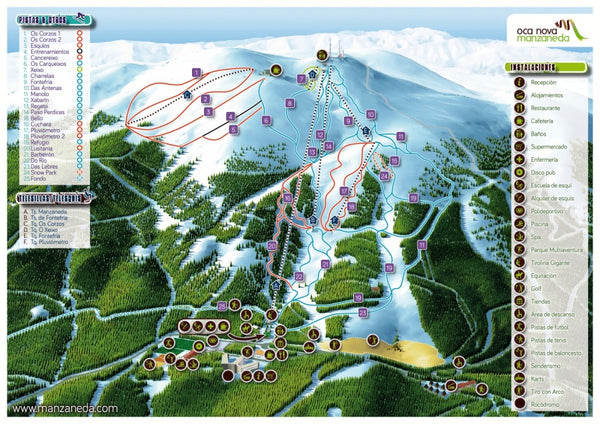 Plano Estación esquí Manzaneda
