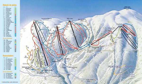 Plano Estación esquí Port de Comte