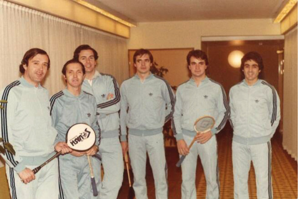 Carlos Sainz de joven equipo de squash