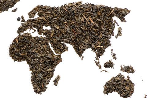 Tea leaves shaped like the earth