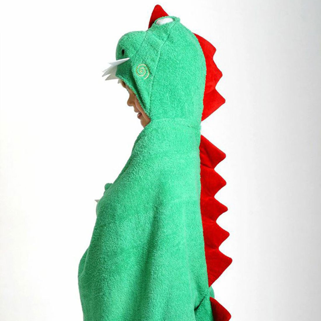 dino hooded towel