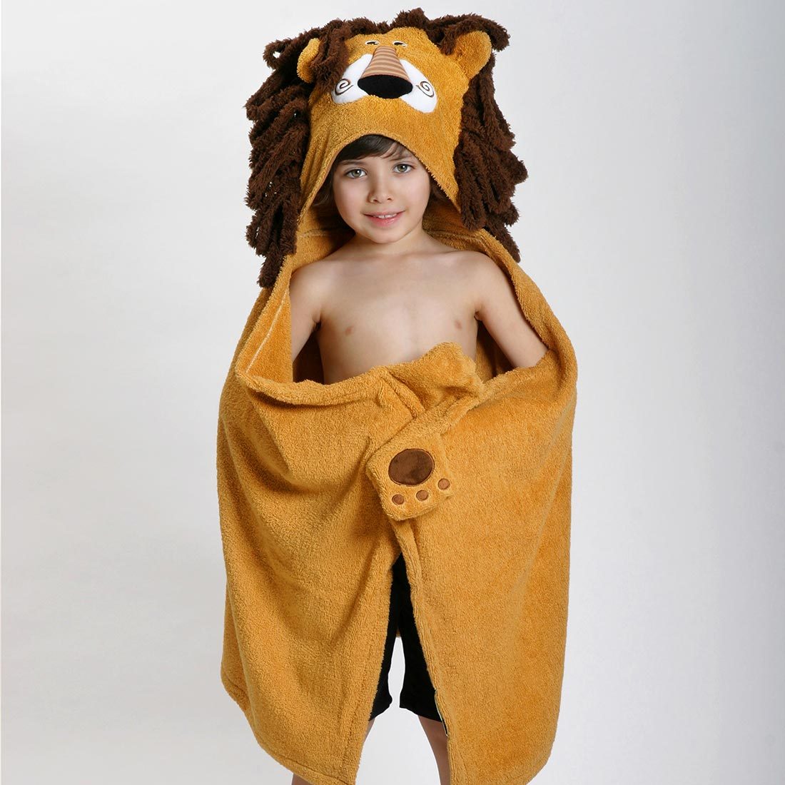 lion hooded towel