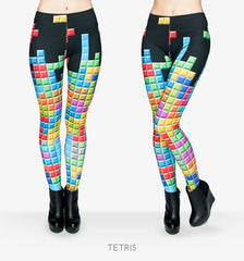 Women's Tetris 3d Print Leggings, Fitness/Yoga Pants – FITVIDA