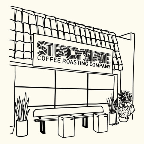 Steady State Cafe Front Illustration