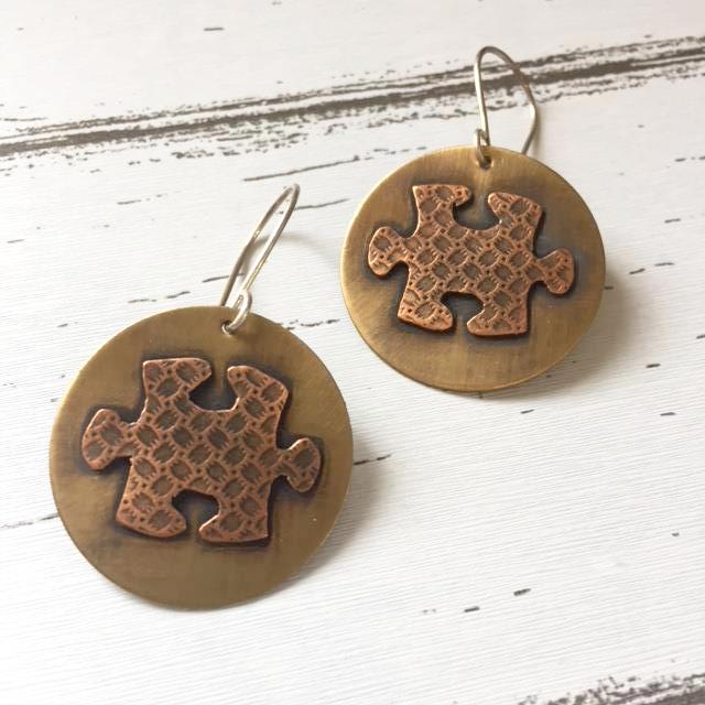 Puzzle Collection - Puzzle Dangle Earrings