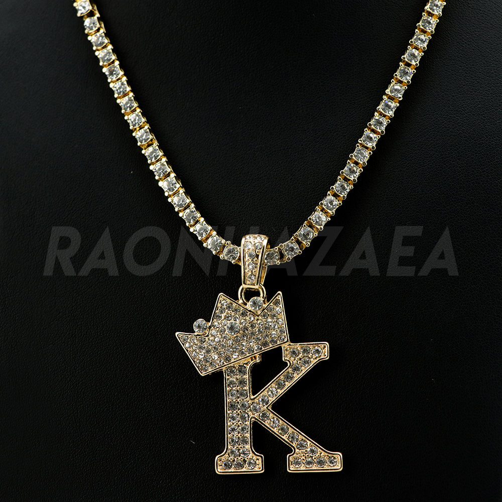 k necklace with crown