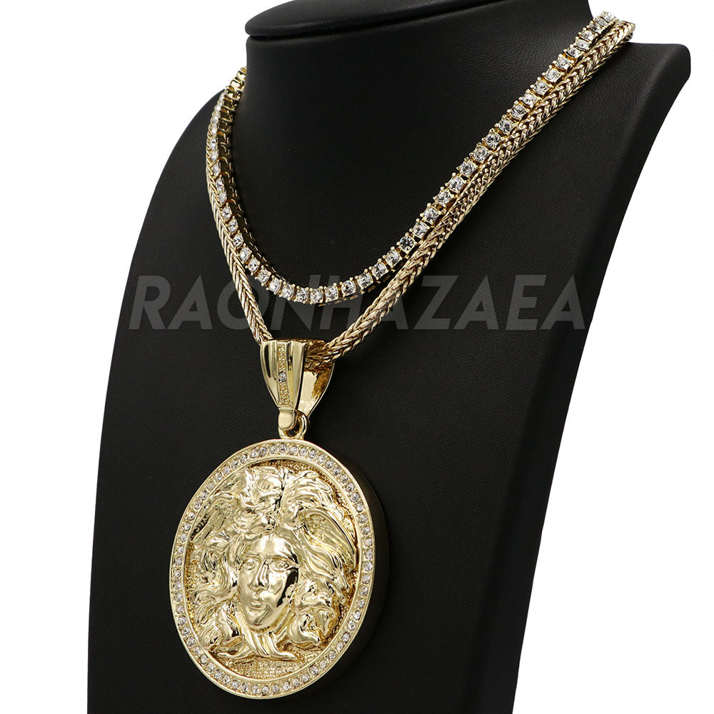 Hip Hop HUGE MEDUSA PENDANT Exclusive 