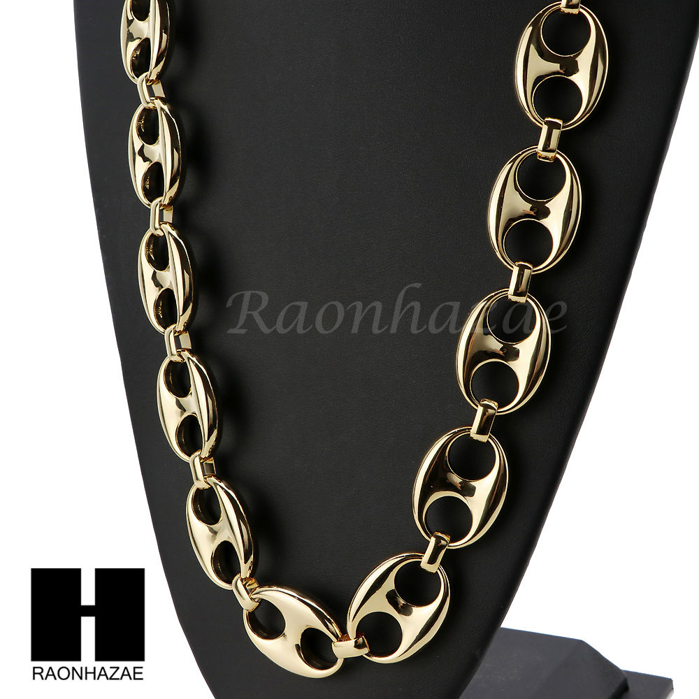 gold puffed gucci link chain