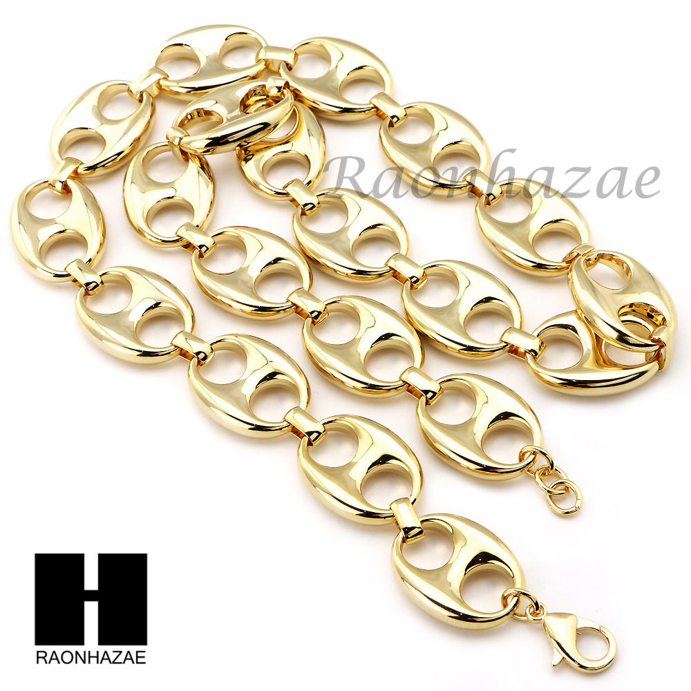 gold plated gucci link chain