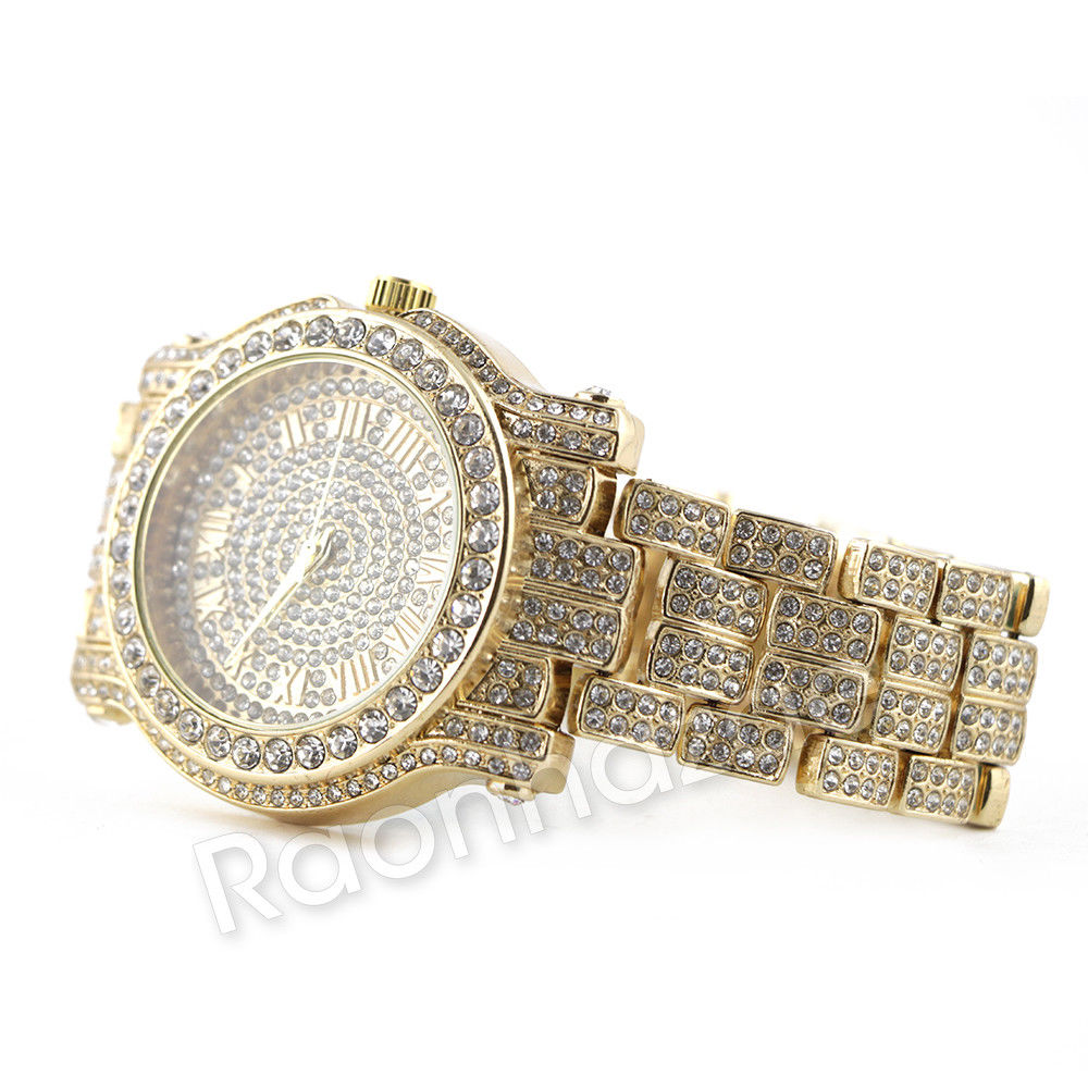 14k gold watch with diamonds