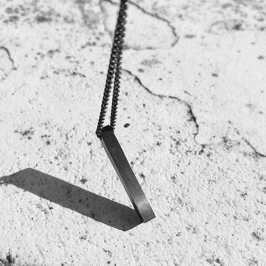 Compass Pendant Necklace in Silver.