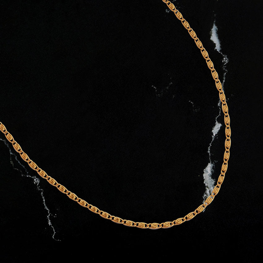 Minimal Gold Box Chain Necklace – RoseGold & Black Pty Ltd
