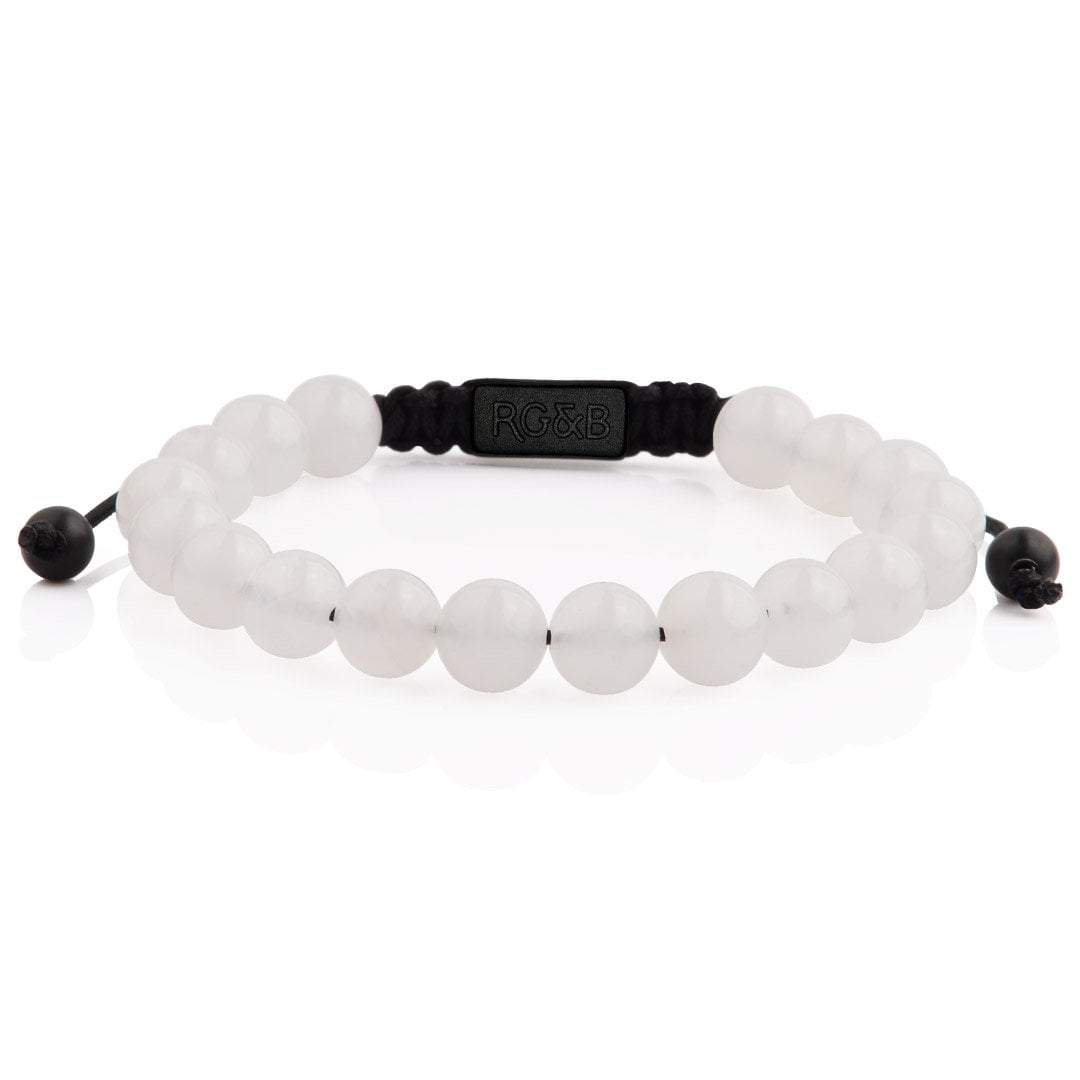 white bead bracelet