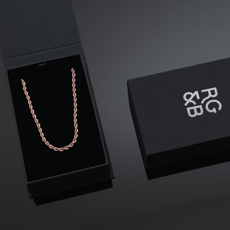 Download Rose Gold Rope Chain Rosegold Black