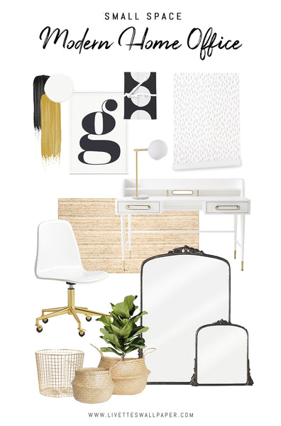 Small Space Home Office | MOOD BOARD MONDAY – Livettes
