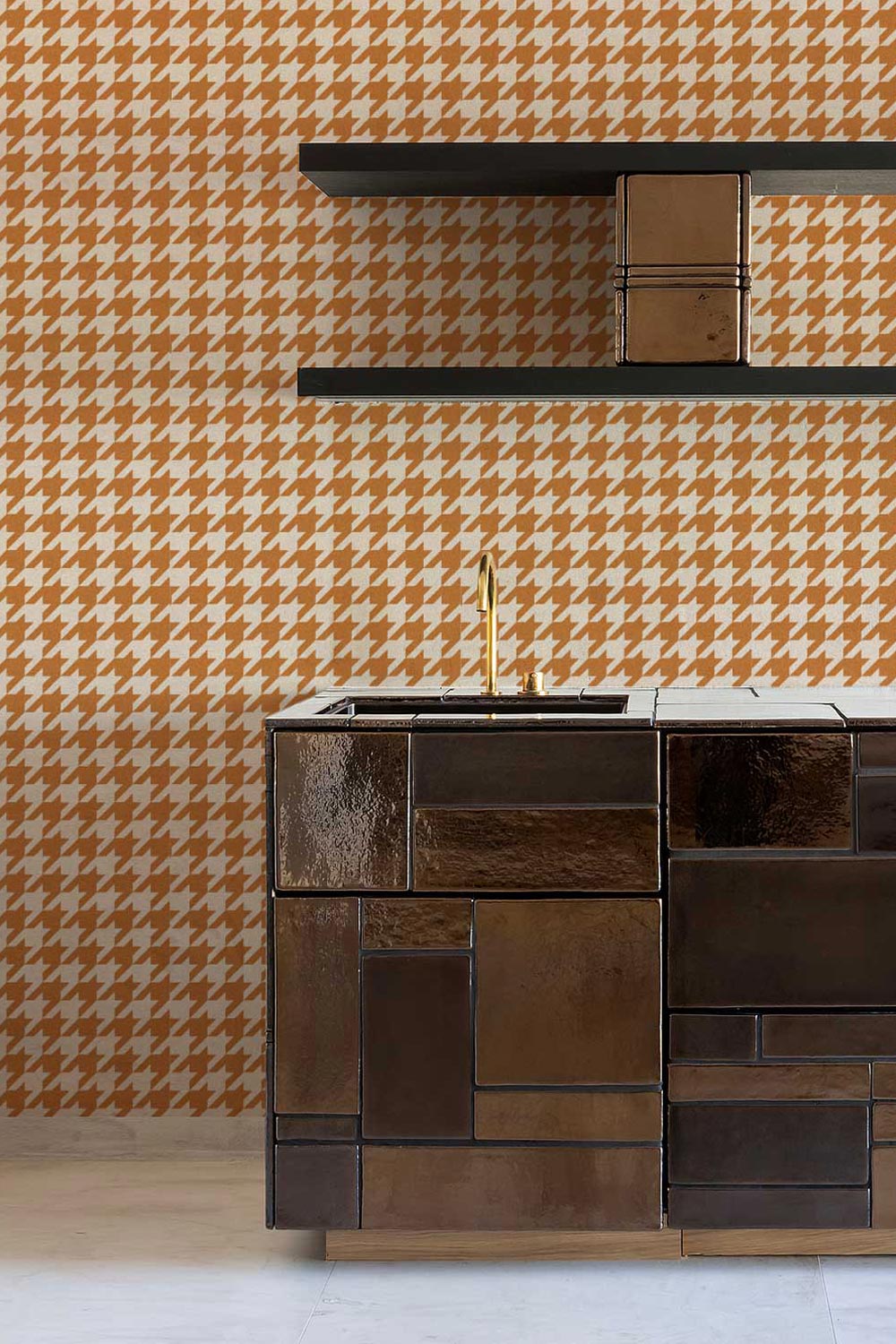 Autumnal Color Houndstooth Wallpaper