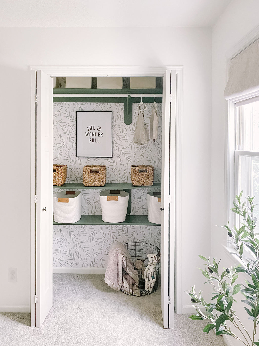 Small Space, Big Design - The Bold Closet Trend (Plus, Sara Reveals Her  Master Closet Wallpaper) - Emily Henderson