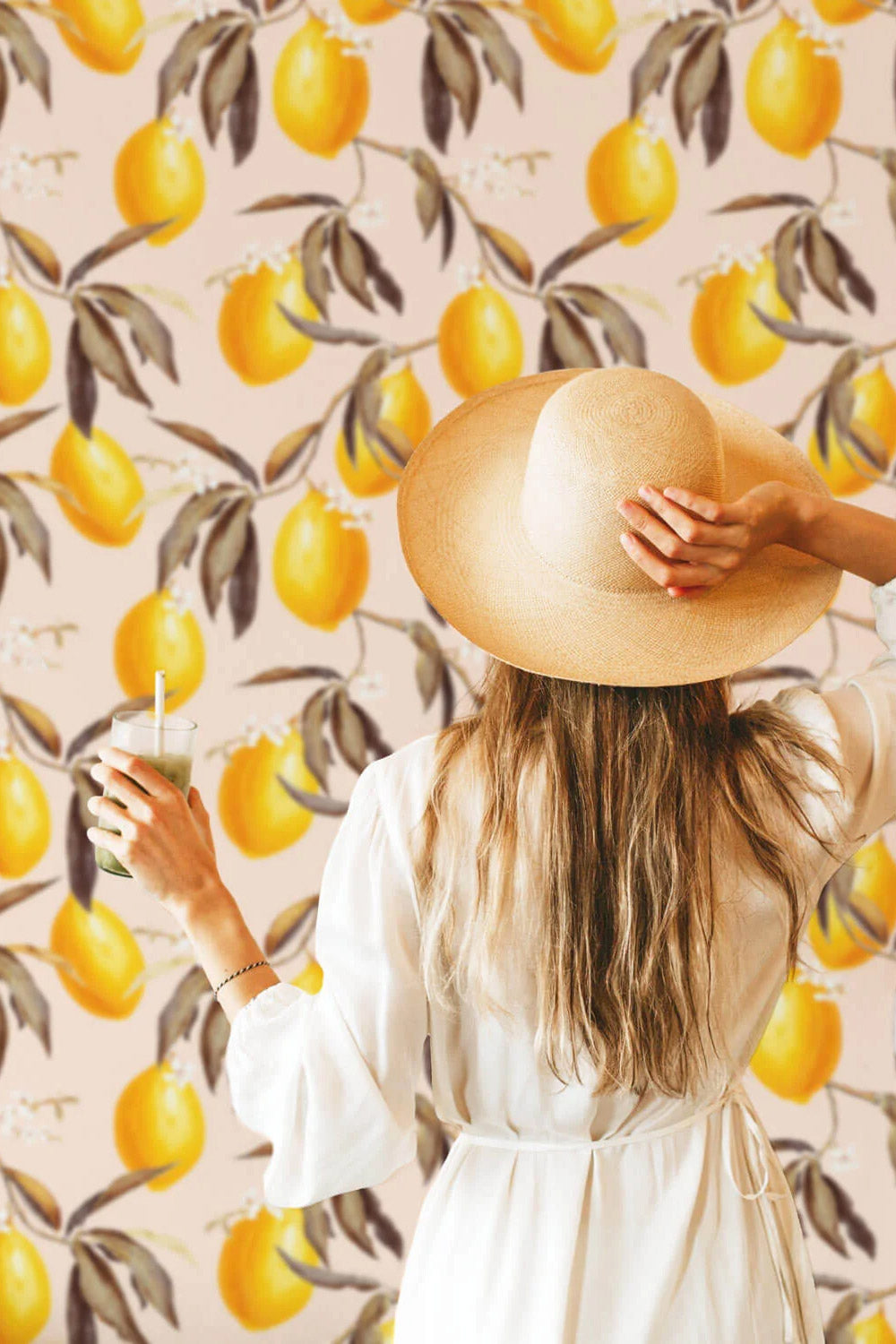 Blushing Lemons Removable Wallpaper