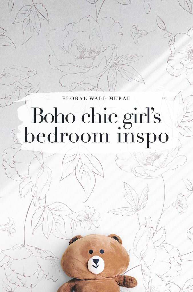 Boho chic girl's room inspiration blog post