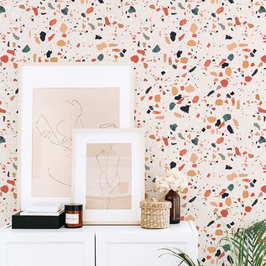 Terrazzo Wallpaper design inspiration for home makeovers