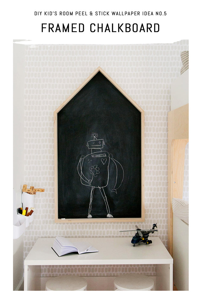 How to use chalkboard wallpaper in kids room