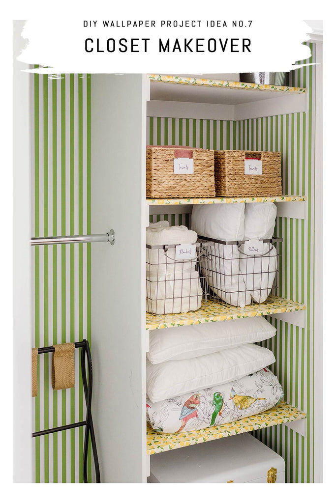 DIY closet styling ideas with self-adhesive wallpaper