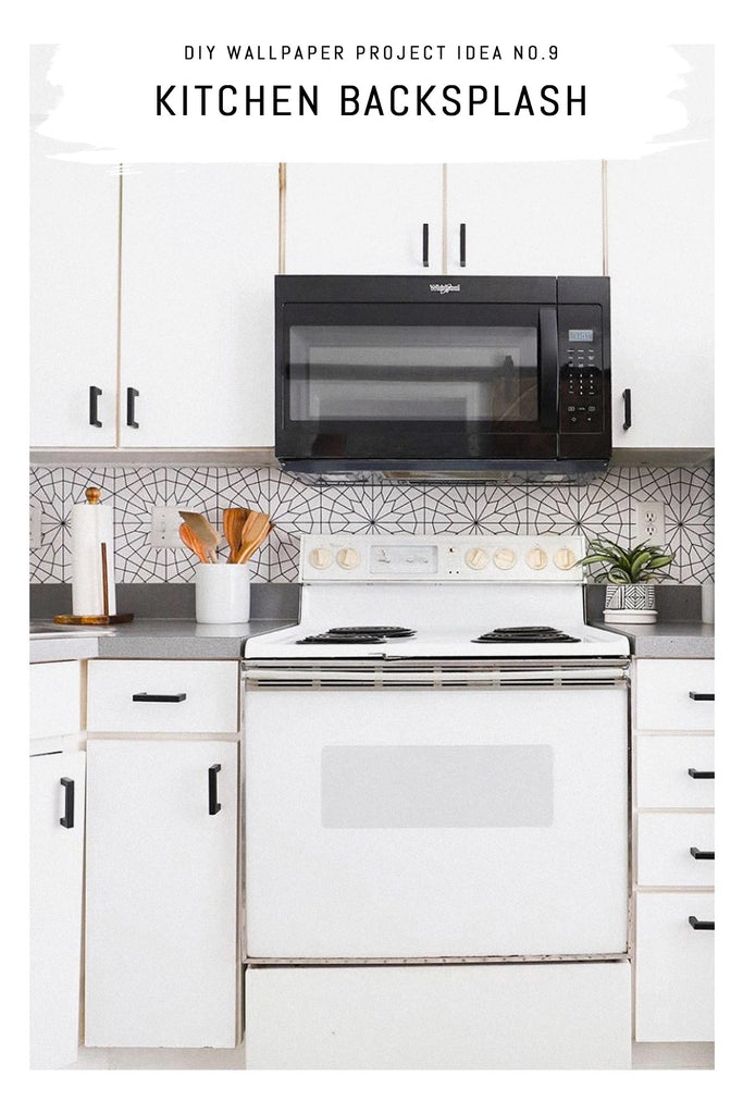 DIY kitchen backsplash wallpaper