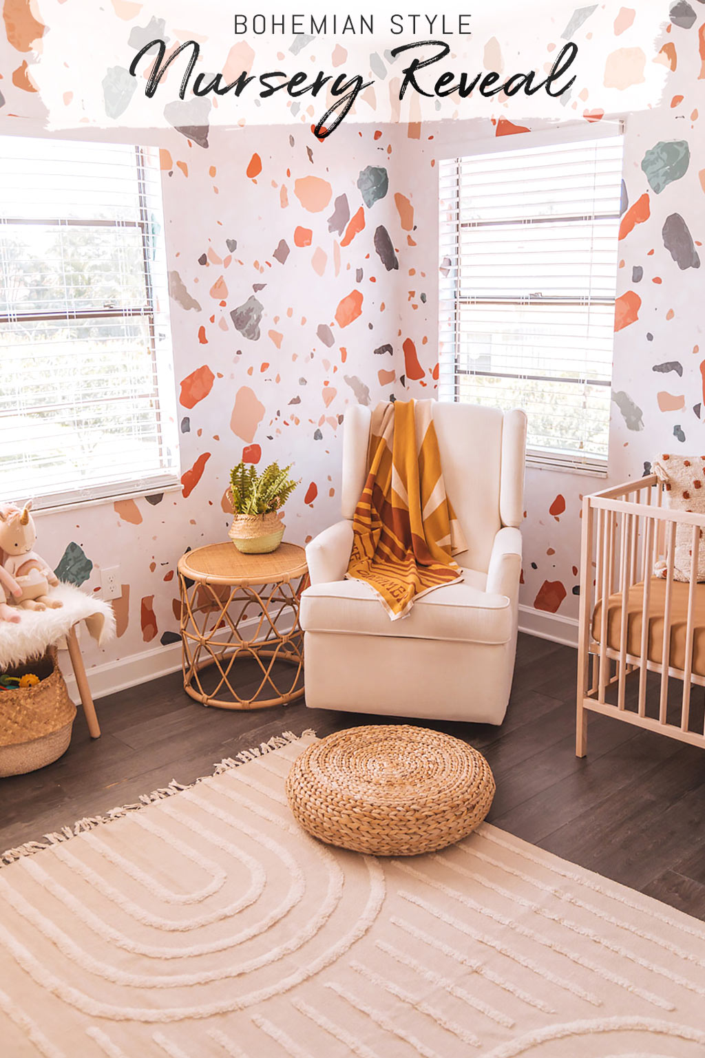 Boho Nursery Interior For Baby Girl In Earthy Tones