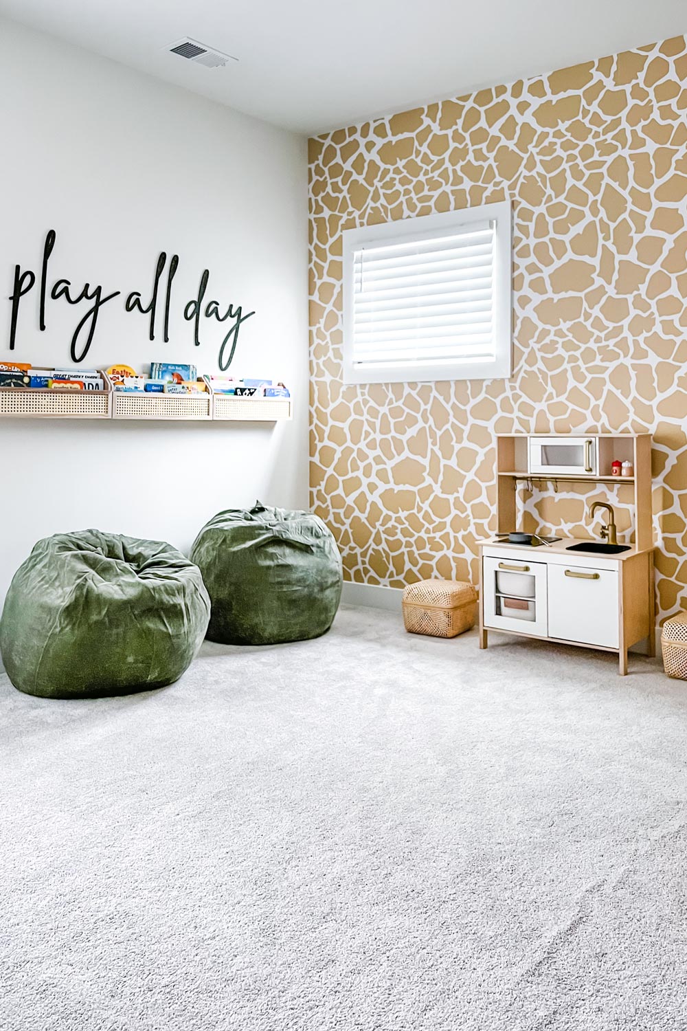 Giraffe Removable Wallpaper Kids Playroom
