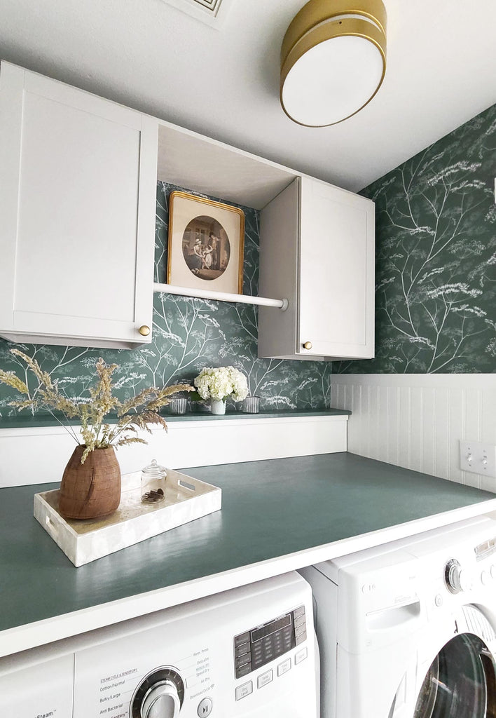 10 Stylish Wallpapers to Liven Up Your Laundry Room  Nicole Gibbons Style