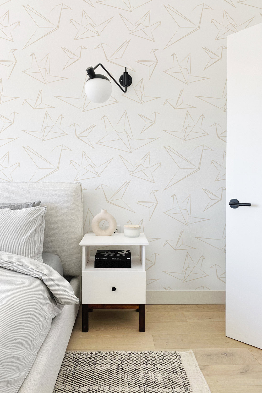 Lucky Origami Cranes Wallpaper In Kids Room