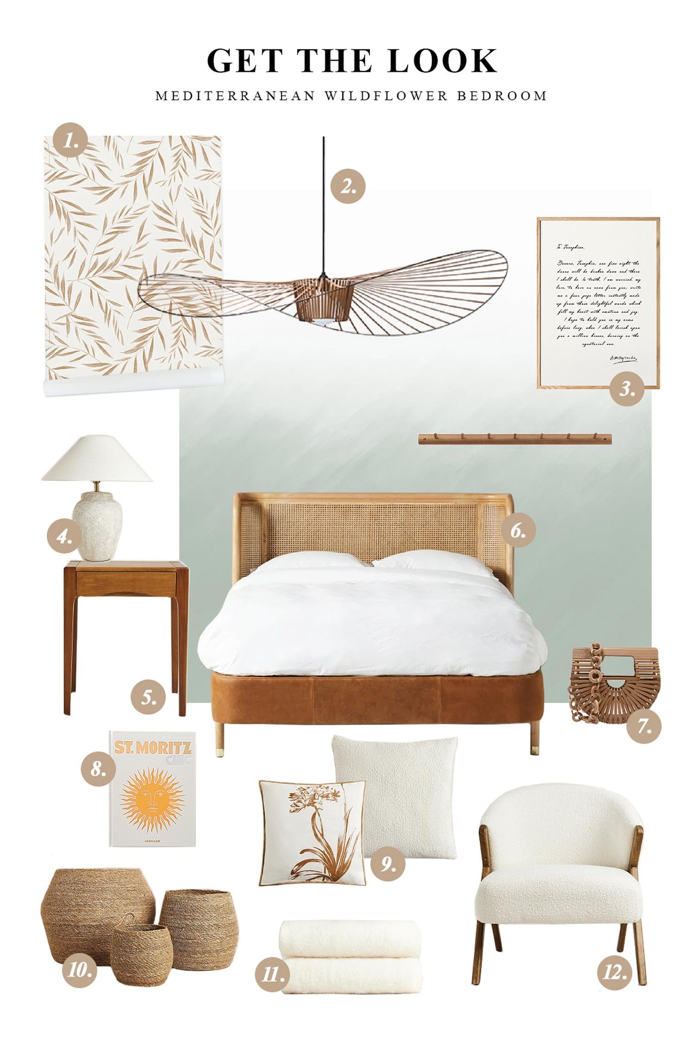 Chic master bedroom interior with mediterranean interior vibe and neutral earth tones interior decor elements