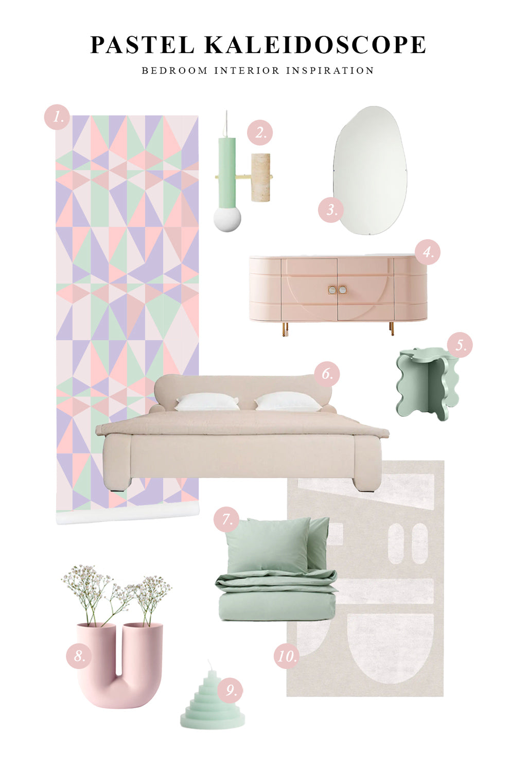 Modern and elegant pastel bedroom interior inspiration
