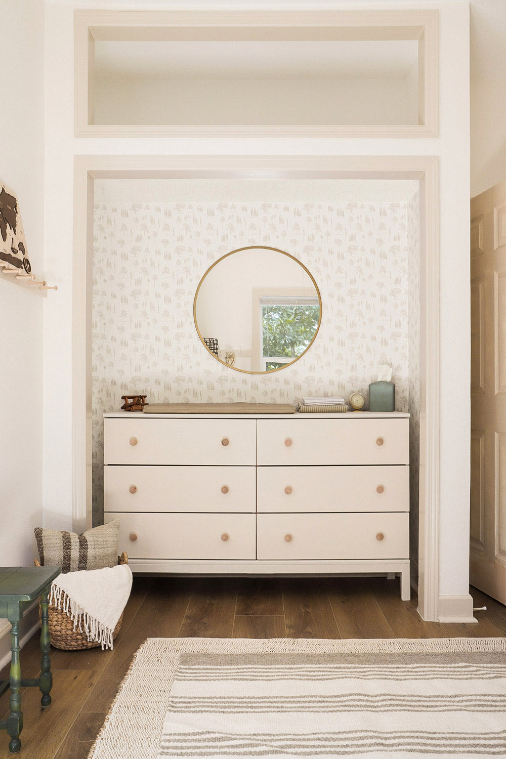 Custom removable wallpaper design for baby nursery interiors