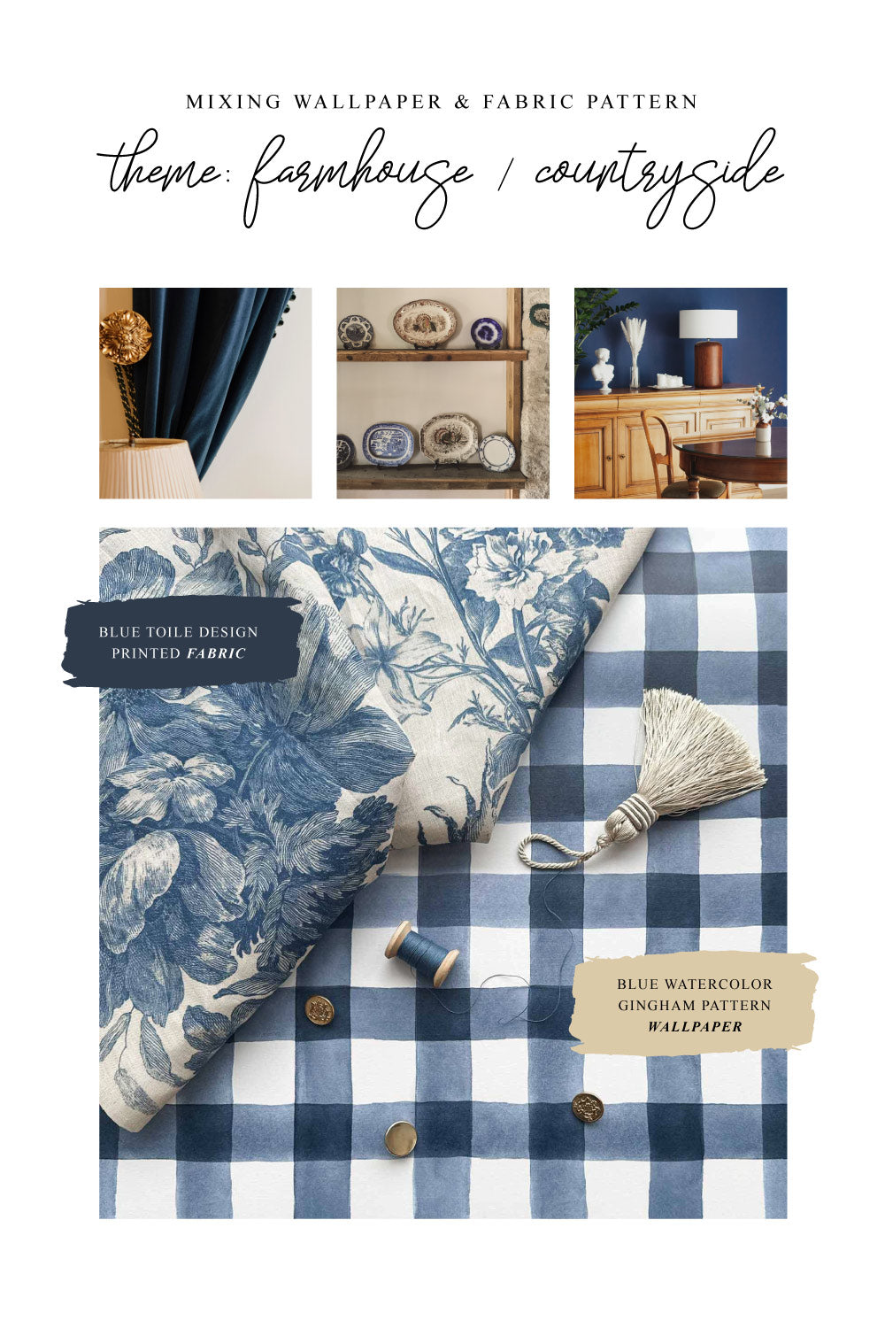 Farmhouse Interior Theme Pattern Mixing