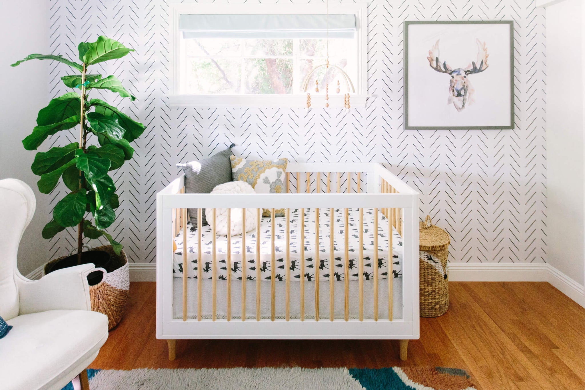 A Baby Girls Blush and Green Nursery  Get The Look  Emily Henderson