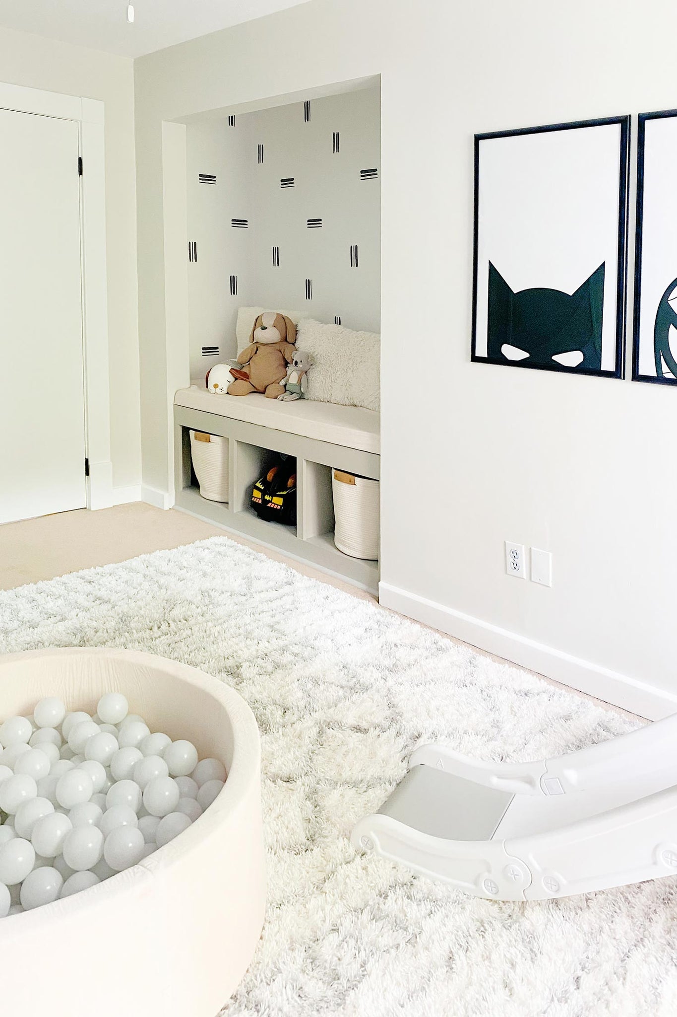 DIY traditional wallpaper project for the toddler playroom