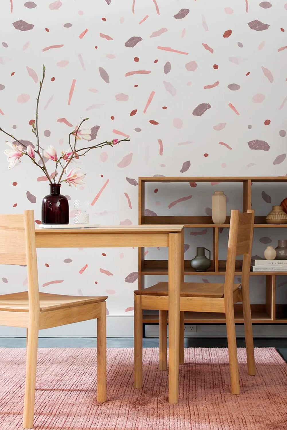 Pink Stone Terrazzo Removable Wallpaper