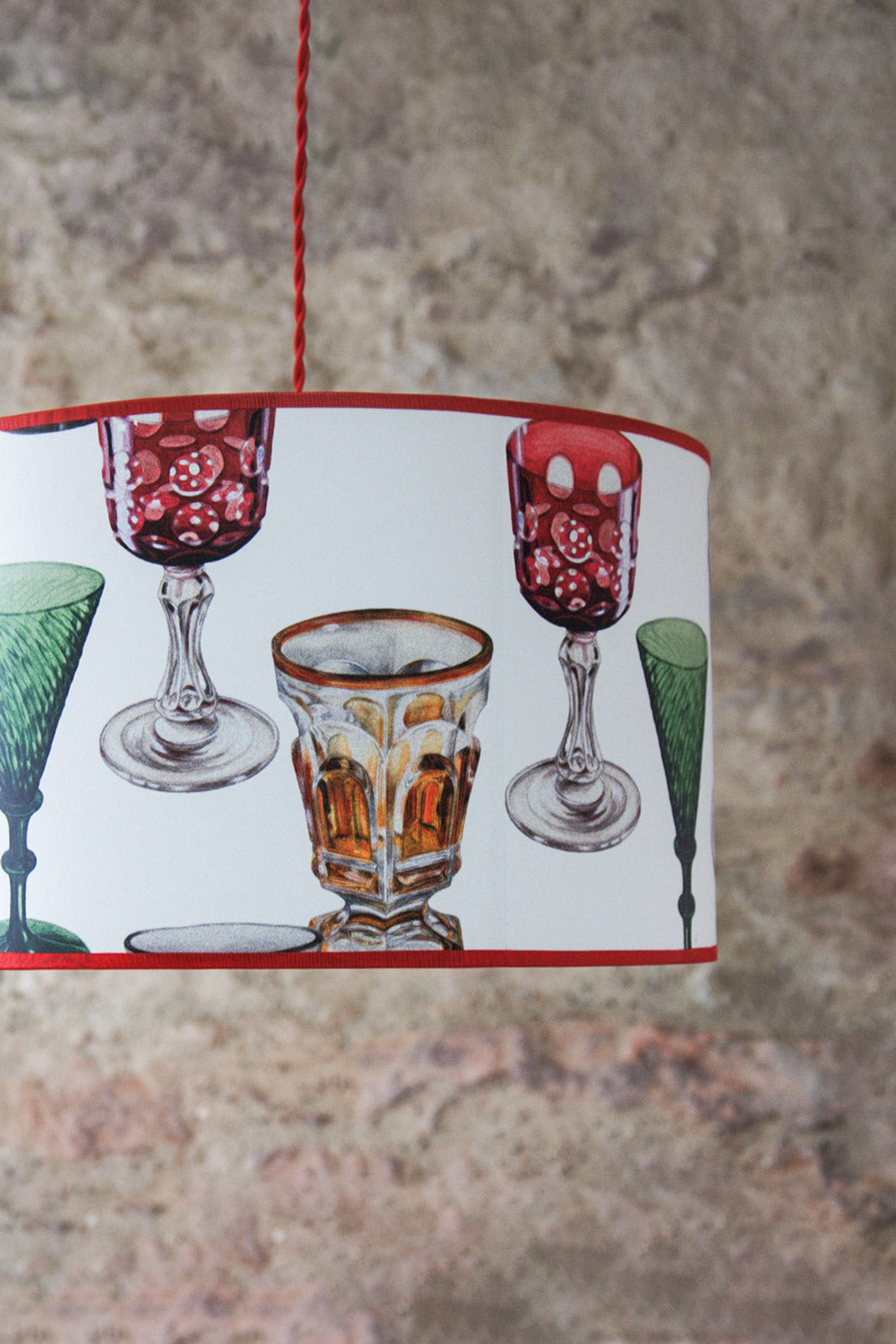 DIY Vintage Cocktail Party Wallpaper Lampshade