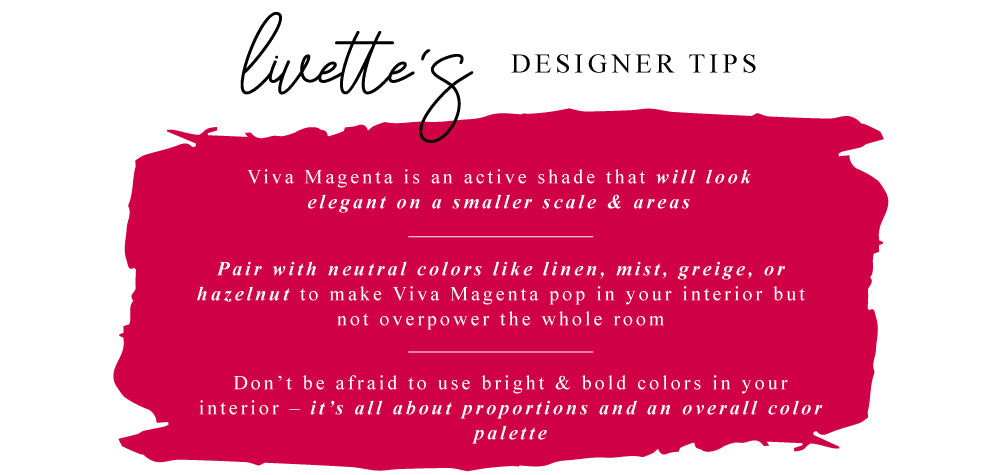 livette's designer tips 2023 color viva magenta