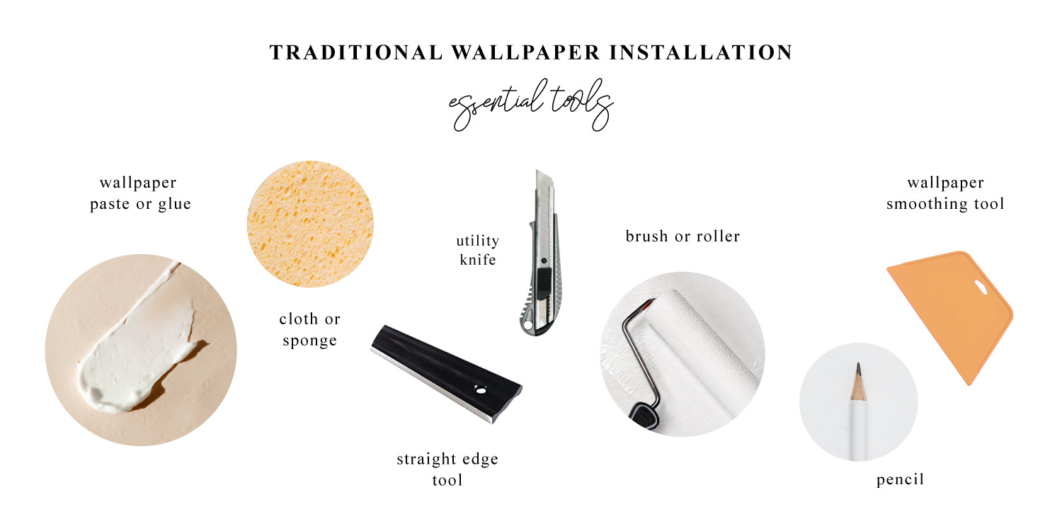 Tools for traditional wallpaper installation