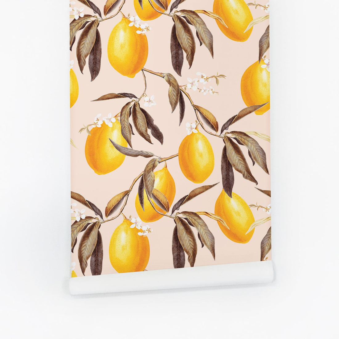 Pink lemons removable wallpaper | Livettes