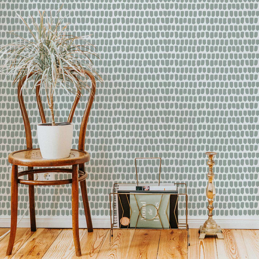 Helsinki Sage Green Peel and Stick Wallpaper