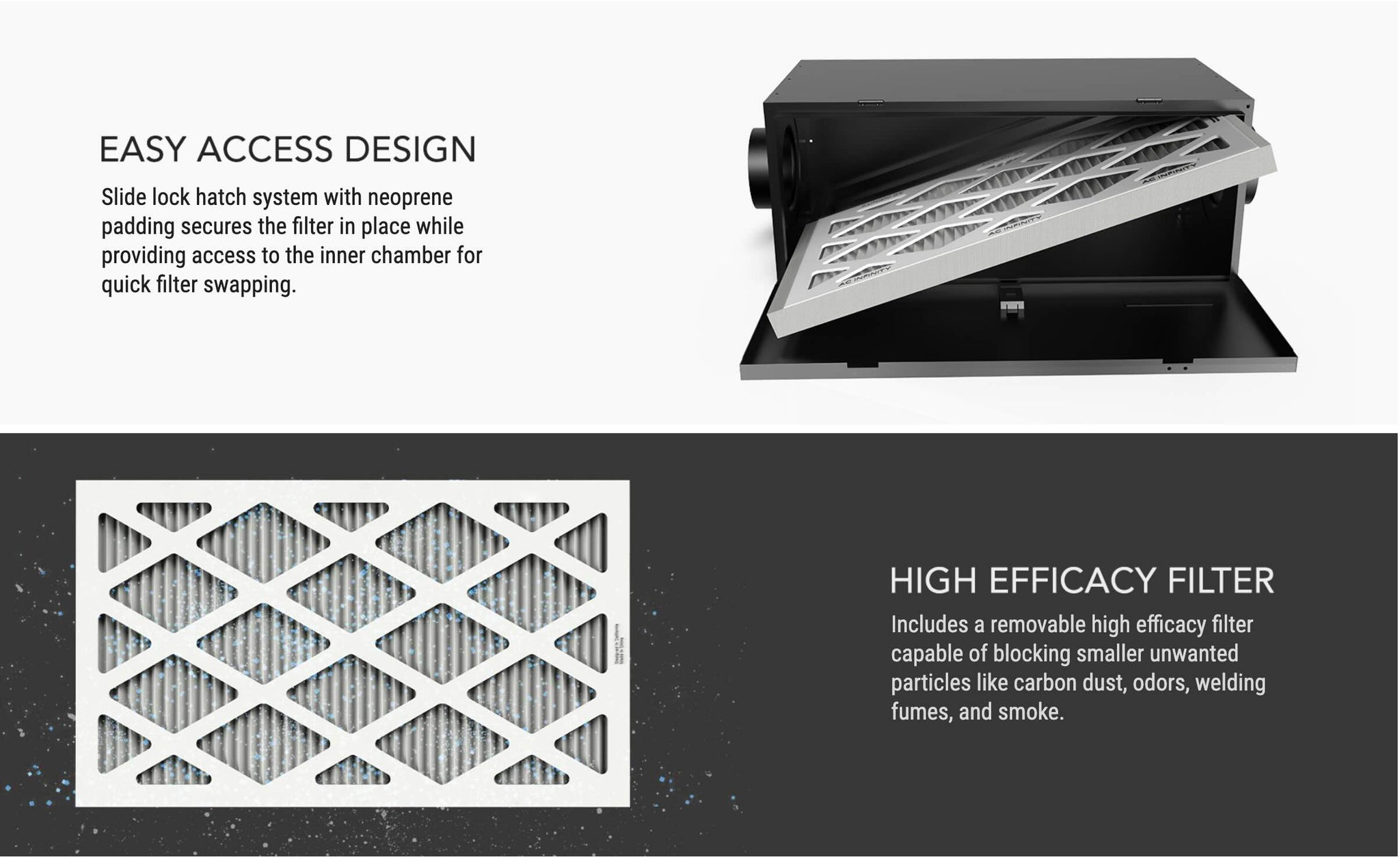 Easy access design filter box for high efficacy filtration