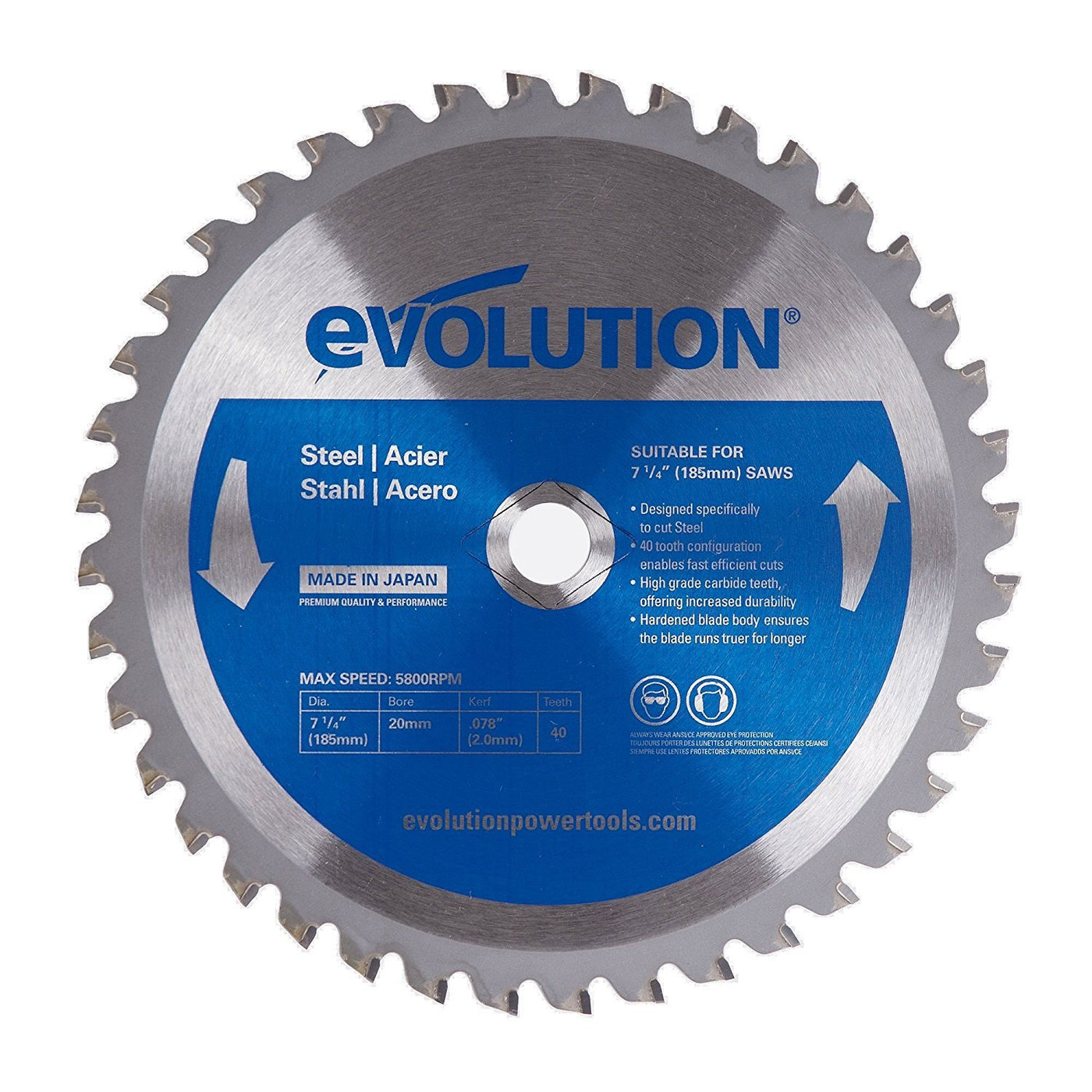 evolution metal cutting circular saw
