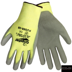 Global Glove PUG-111 Cut Resistant Level A2 Work Gloves Grey PU